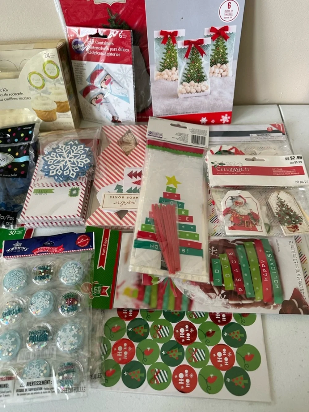 20 assorted Christmas decoration, bags and more NWT